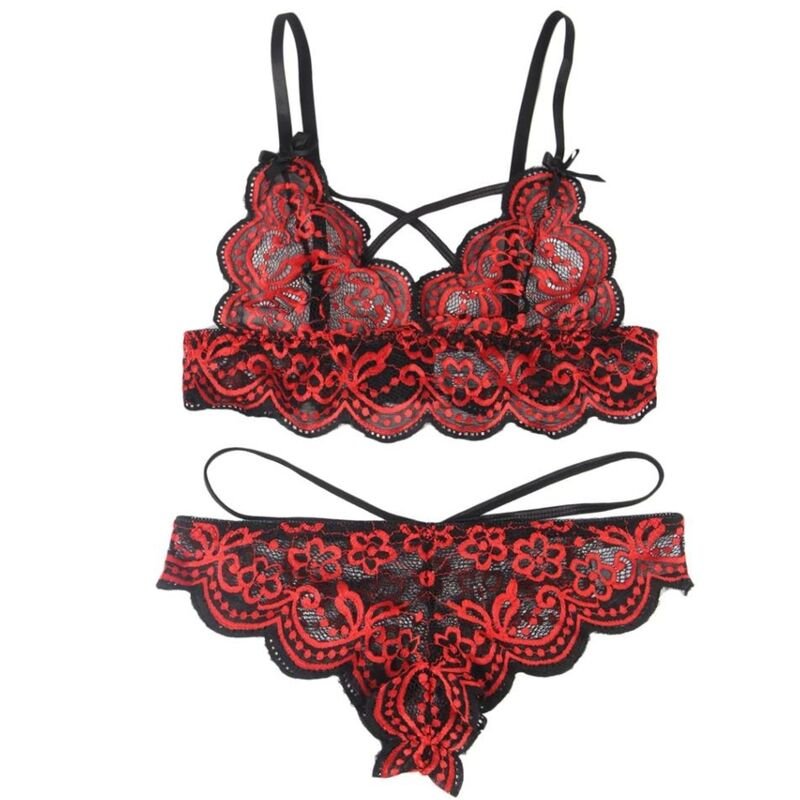 SUBBLIME - SET TWO PIECES SET LACE TOP AND PANTIES L/XL - Amore24