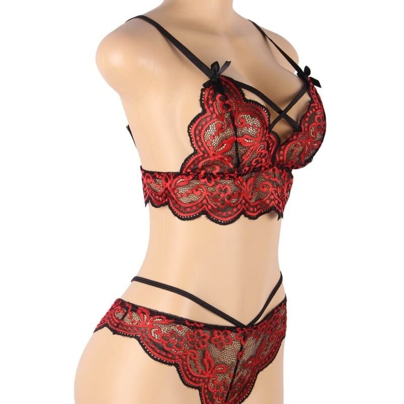 SUBBLIME - SET TWO PIECES SET LACE TOP AND PANTIES L/XL - Amore24