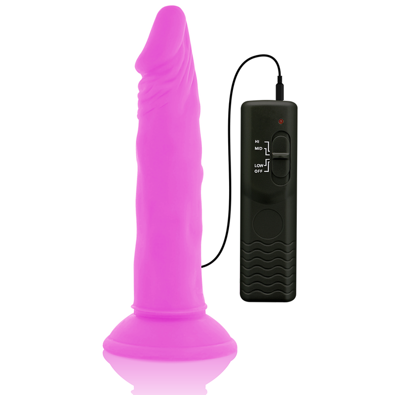 DIVERSIA - FLEXIBLE VIBRATING DILDO PURPLE 23 CM -O- 4.3 CM - Amore24