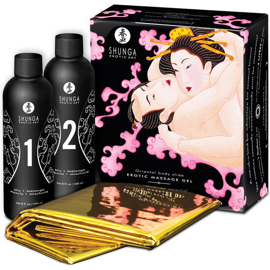 SHUNGA - ORIENTAL BODY TO BODY EROTIC MASSAGE GEL STRAWBERRIES AND CAVA - Amore24