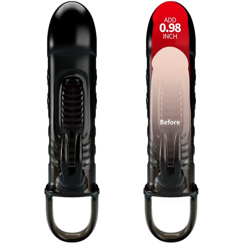PRETTY LOVE - SLOANE RABBIT PENIS SHEATH BLACK - Amore24