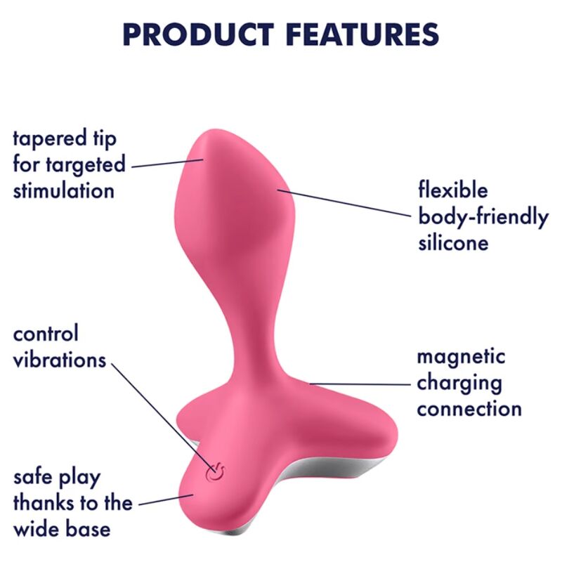 SATISFYER - GAME CHANGER PLUG VIBRATOR BLACK - Amore24
