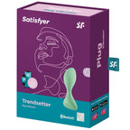 SATISFYER - TRENDSETTER VIBRATING PLUG APP GREEN - Amore24