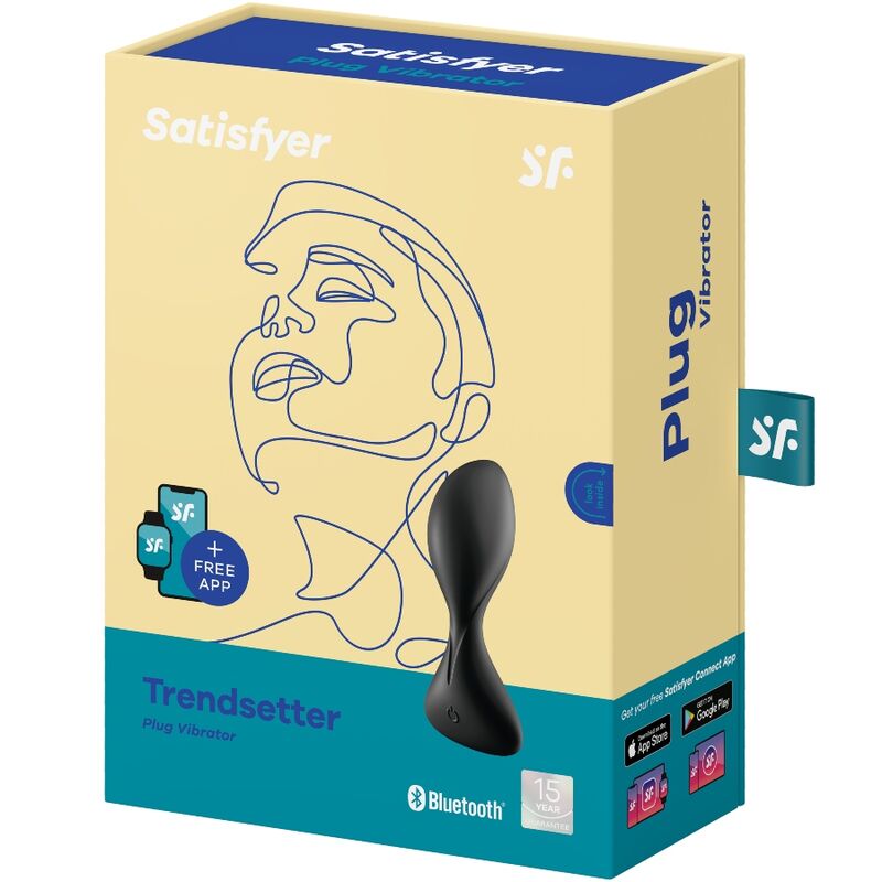 SATISFYER - TRENDSETTER VIBRATING PLUG APP GREEN - Amore24