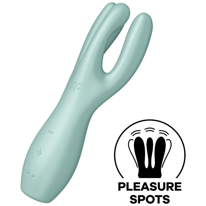 SATISFYER - THREESOME 3 VIBRATOR MINT - Amore24