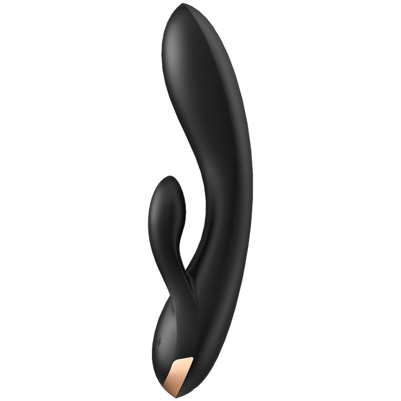 SATISFYER - DOUBLE FLEX VIBRATOR APP BLACK - Amore24