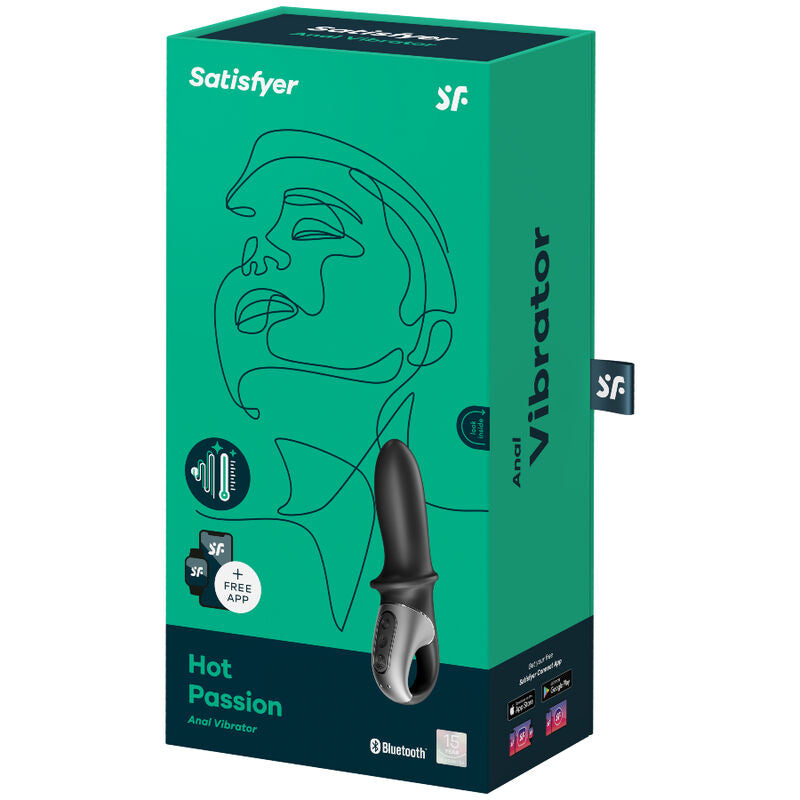 SATISFYER - HOT PASSION ANAL VIBRATOR APP BLACK - Amore24
