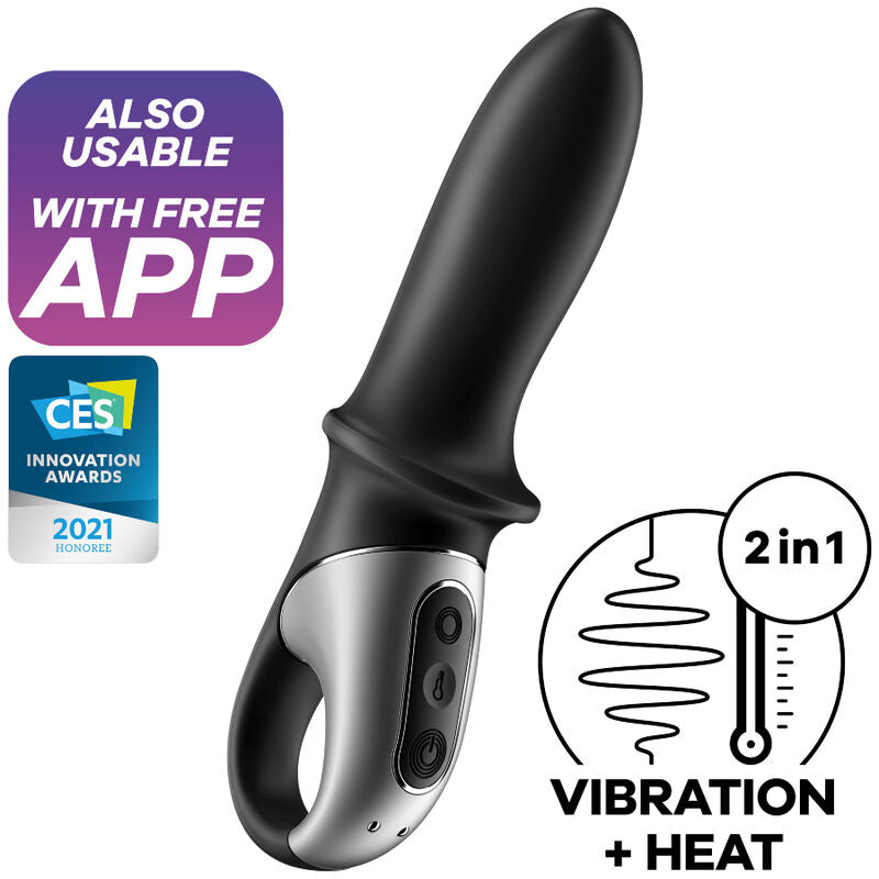 SATISFYER - HOT PASSION ANAL VIBRATOR APP BLACK - Amore24
