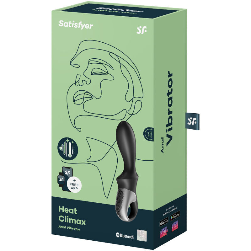 SATISFYER - HEAT CLIMAX ANAL VIBRATOR APP BLACK - Amore24