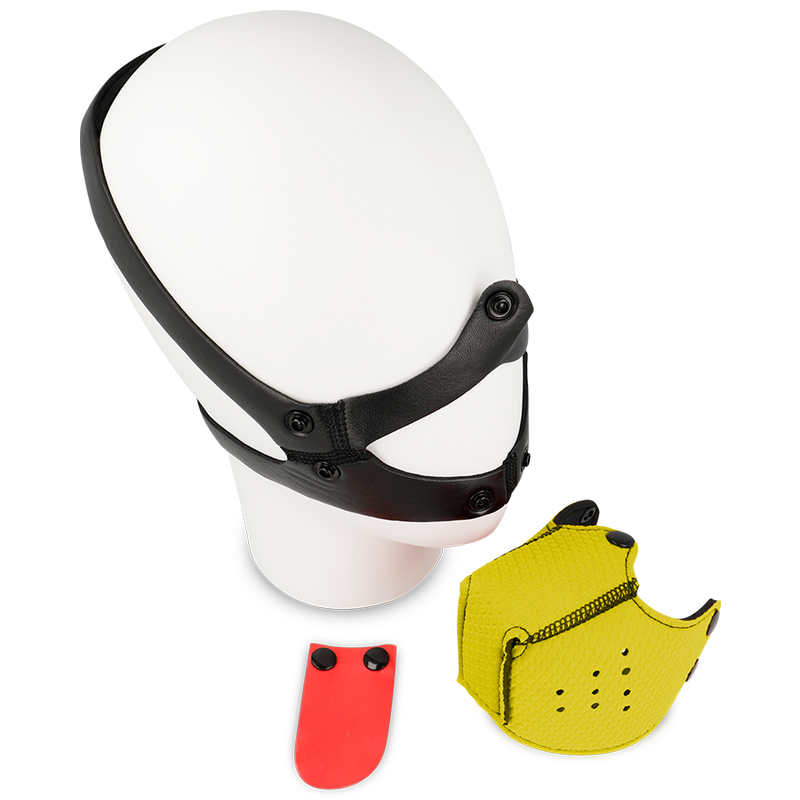 OHMAMA FETISH DOG MUZZLE - YELLOW - Amore24
