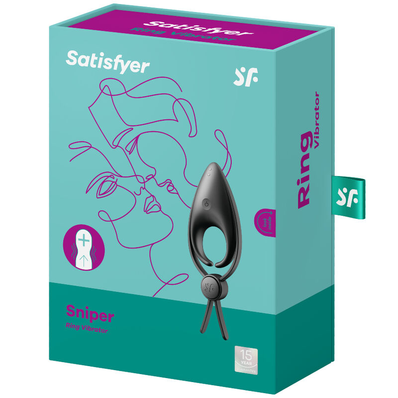SATISFYER - SNIPER RING VIBRATOR BLACK - Amore24