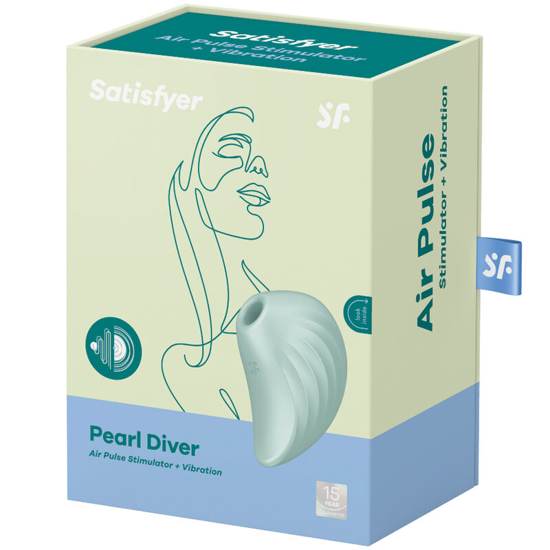 SATISFYER - PEARL DIVER AIR PULSE STIMULATOR & VIBRATOR VIOLET - Amore24