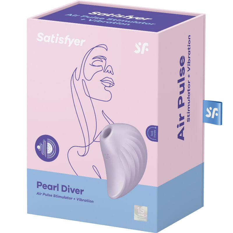 SATISFYER - PEARL DIVER AIR PULSE STIMULATOR & VIBRATOR VIOLET - Amore24