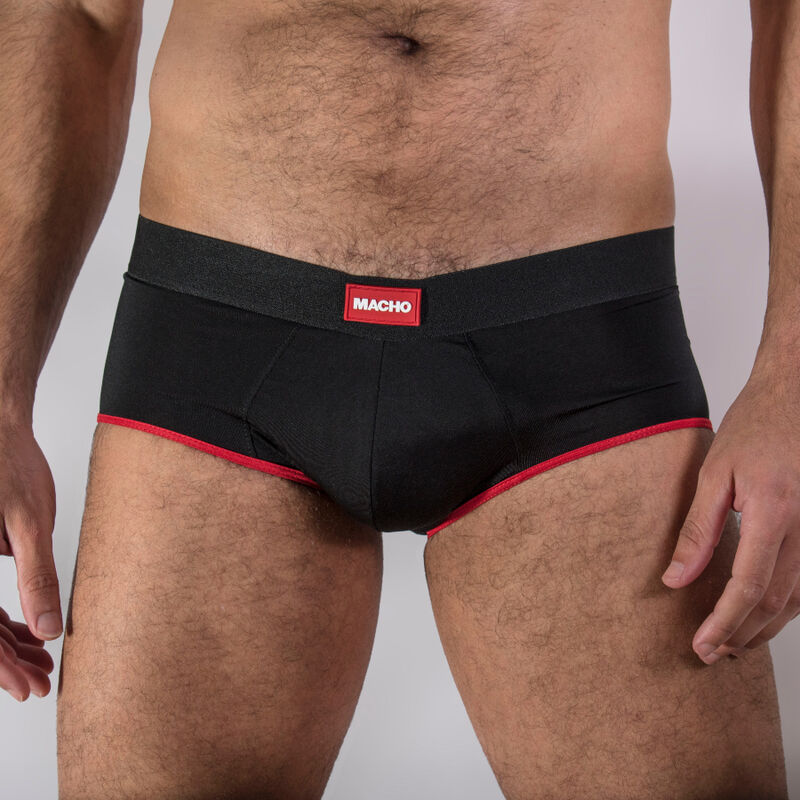 MACHO - MS24R BRIEF UNDERPANTS DARK RED XL - Amore24