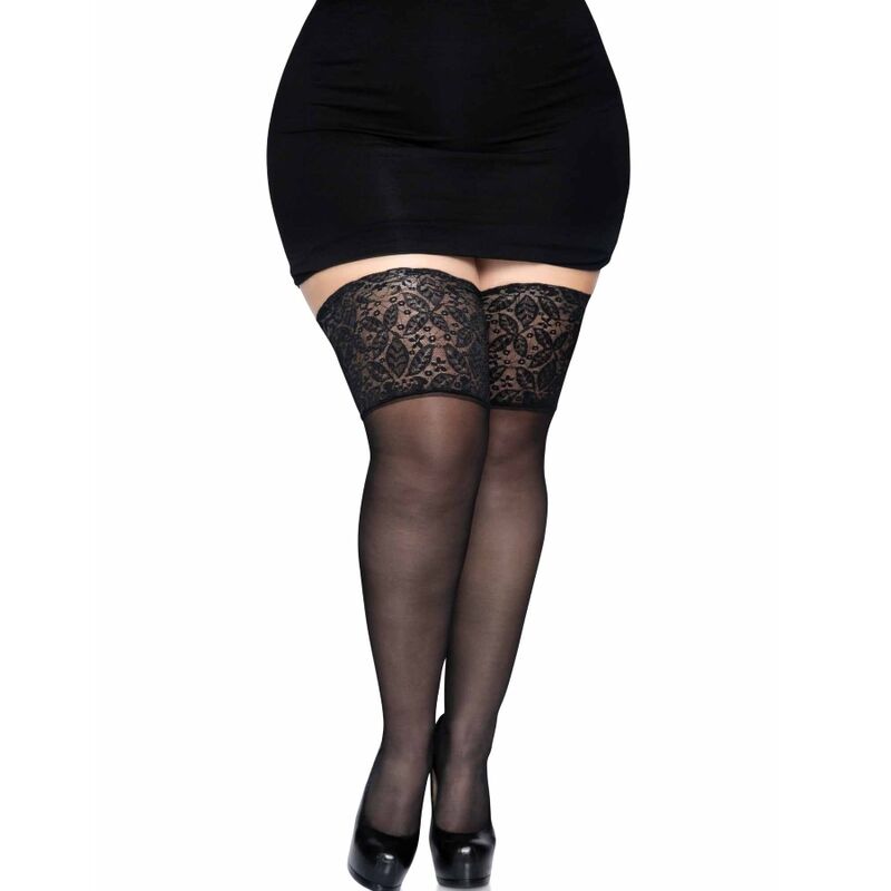 LEG AVENUE - STAY UPS SHEER THIGH HIGH PLUS SIZE - Amore24