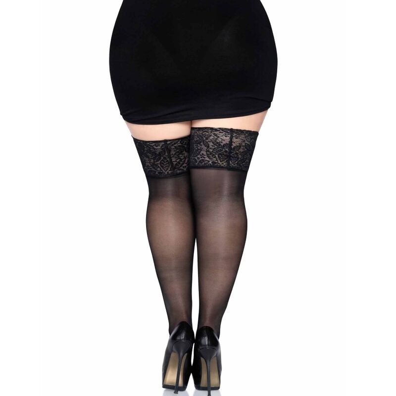 LEG AVENUE - STAY UPS SHEER THIGH HIGH PLUS SIZE - Amore24
