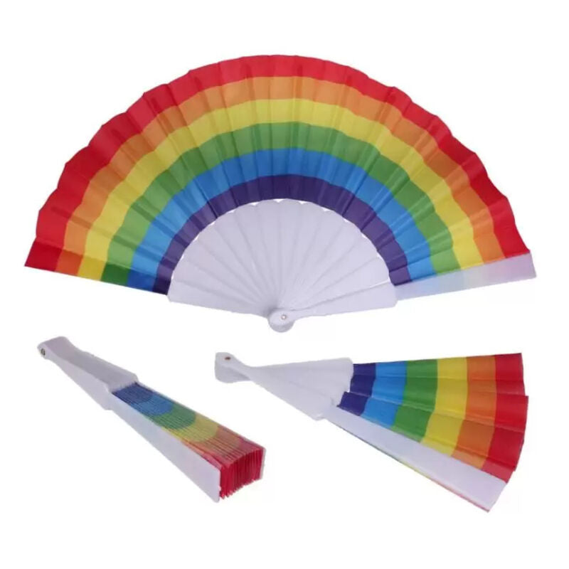 PRIDE - LGBT FLAG FABRIC FAN - Amore24