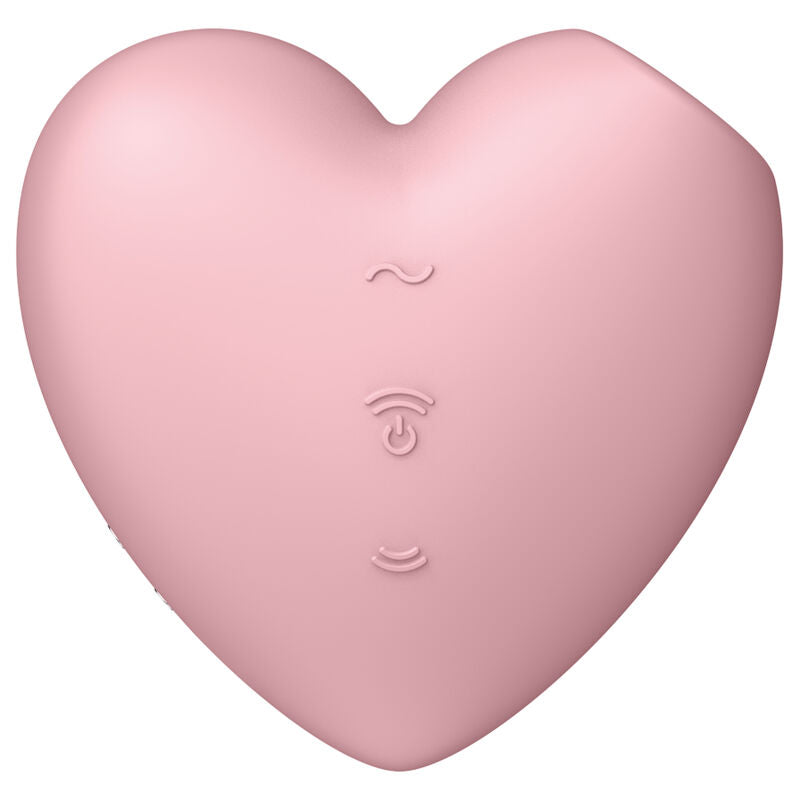 SATISFYER - CUTIE HEART AIR PULSE STIMULATOR & VIBRATOR PINK - Amore24