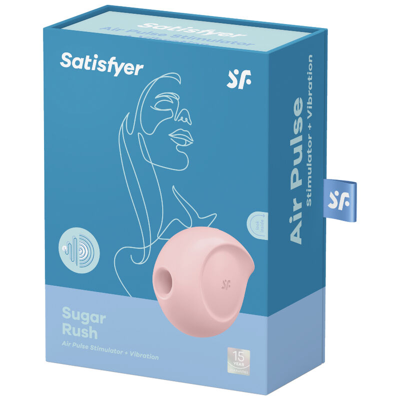 SATISFYER - SUGAR RUSH AIR PULSE STIMULATOR & VIBRATOR BLUE - Amore24