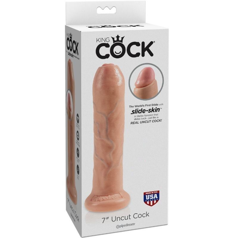 KING COCK - REALISTIC DILDO UNCUT FLESH 21 CM - Amore24