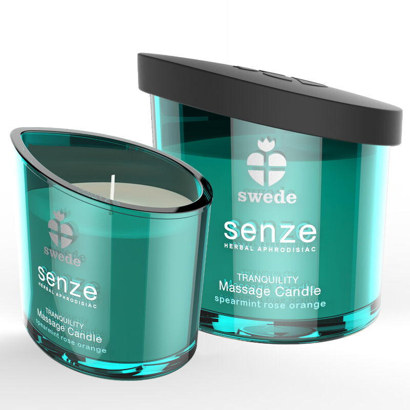 SWEDE - SENZE TRANQUILITY MASSAGE CANDLE - SPEARMINT, ROSE, ORANGE - Amore24
