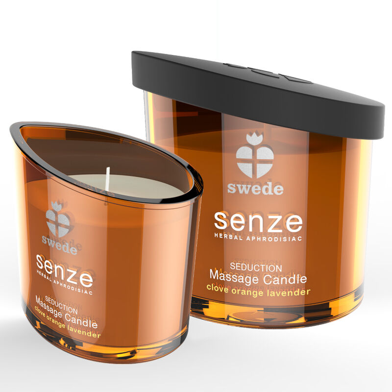 SWEDE - SENZE SEDUCTION MASSAGE CANDLE - CLOVE, ORANGE, LAVENDER - Amore24