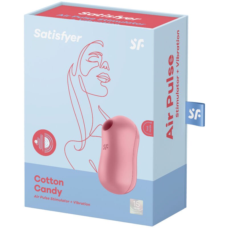 SATISFYER - COTTON CANDY AIR PULSE STIMULATOR & VIBRATOR PINK - Amore24