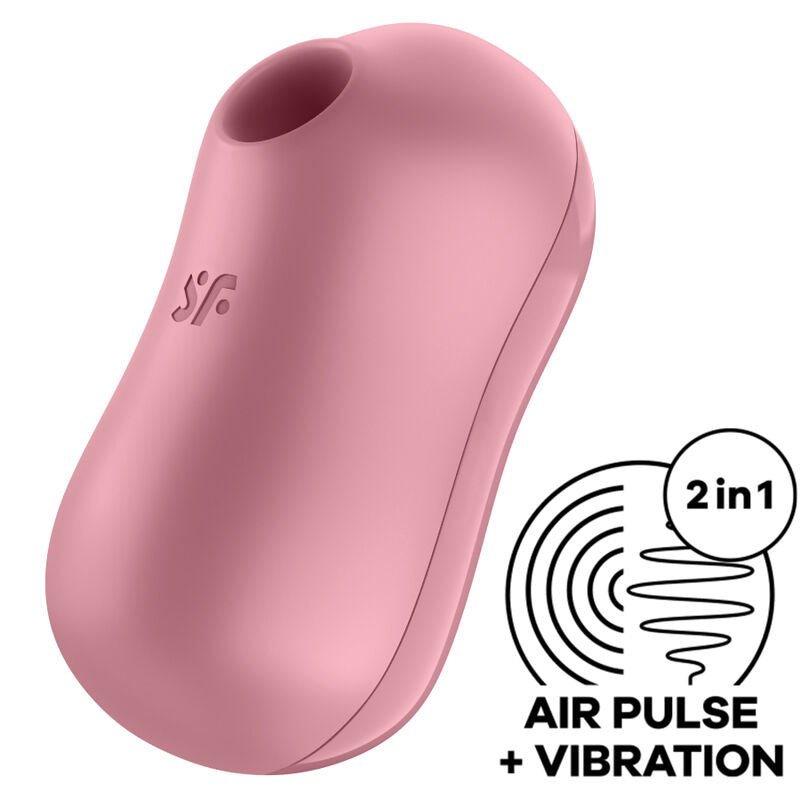 SATISFYER - COTTON CANDY AIR PULSE STIMULATOR & VIBRATOR PINK - Amore24