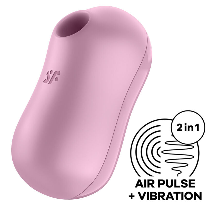 SATISFYER - COTTON CANDY AIR PULSE STIMULATOR & VIBRATOR PINK - Amore24