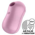 SATISFYER - COTTON CANDY AIR PULSE STIMULATOR & VIBRATOR PINK - Amore24