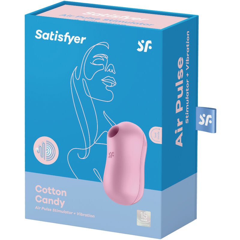 SATISFYER - COTTON CANDY AIR PULSE STIMULATOR & VIBRATOR PINK - Amore24