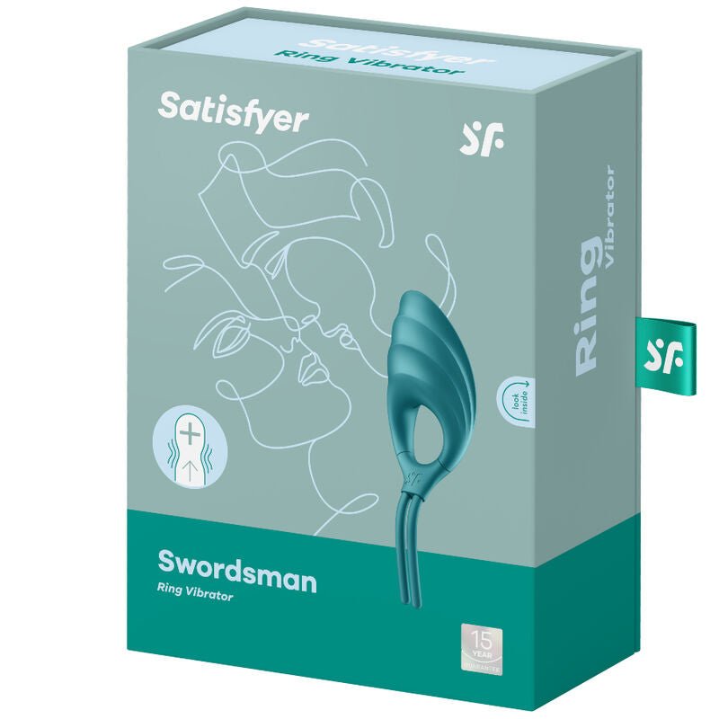 SATISFYER - SWORDSMAN RING VIBRATOR BLUE - Amore24