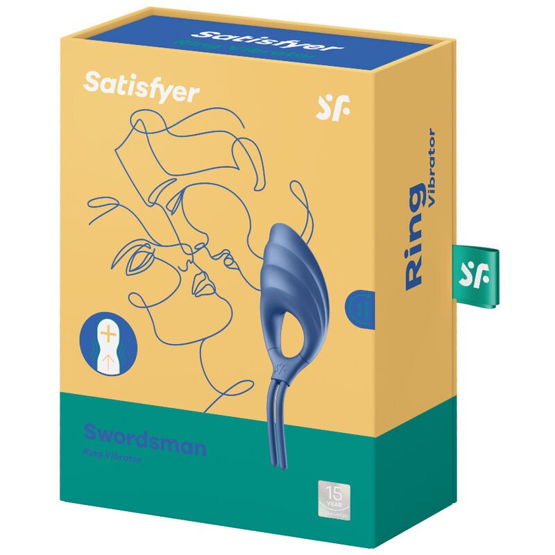 SATISFYER - SWORDSMAN RING VIBRATOR BLUE - Amore24