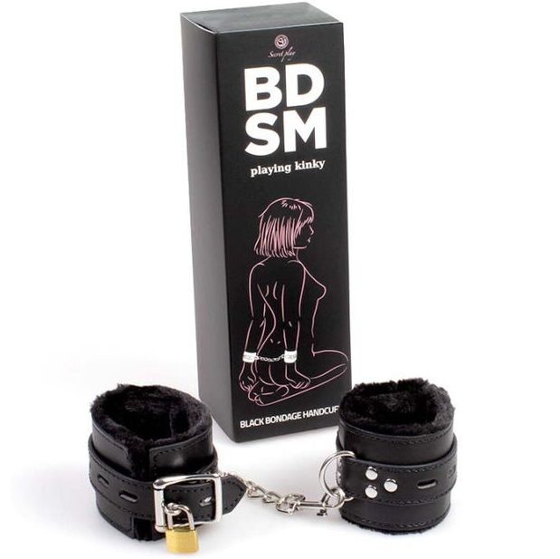 SECRETPLAY - BLACK BONDAGE HANDCUFFS BDSM COLLECTION - Amore24