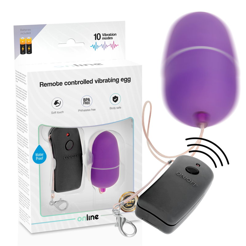 ONLINE - REMOTE CONTROLLED VIBRATING EGG PURPLE - Amore24