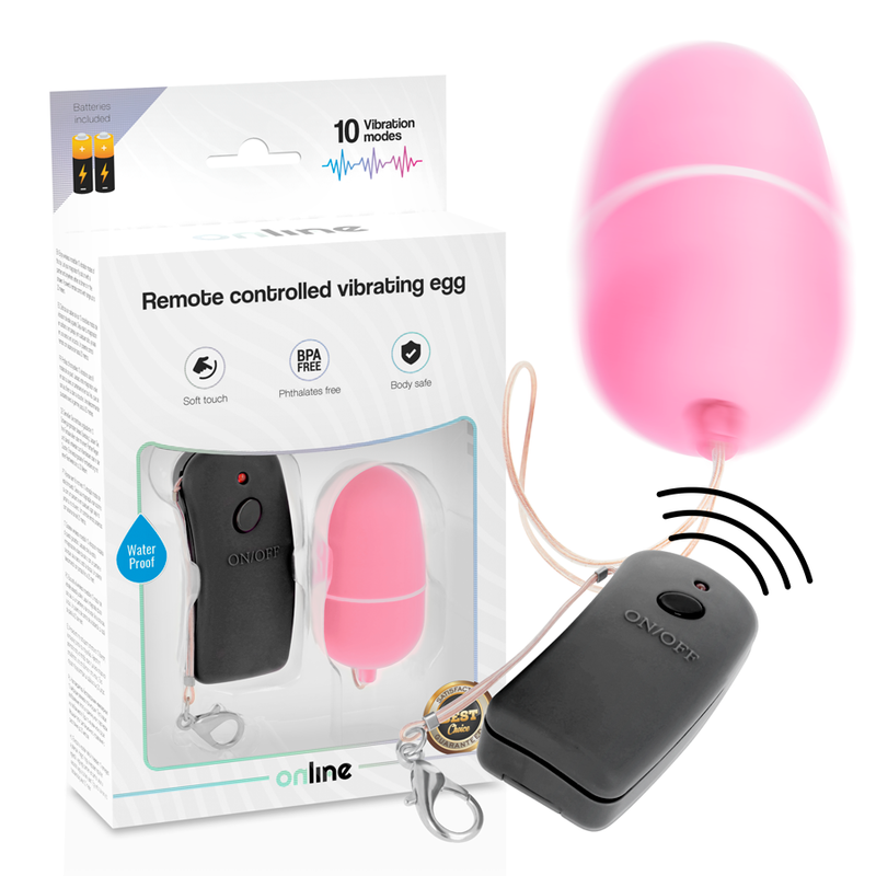 ONLINE - REMOTE CONTROLLED VIBRATING EGG PINK - Amore24
