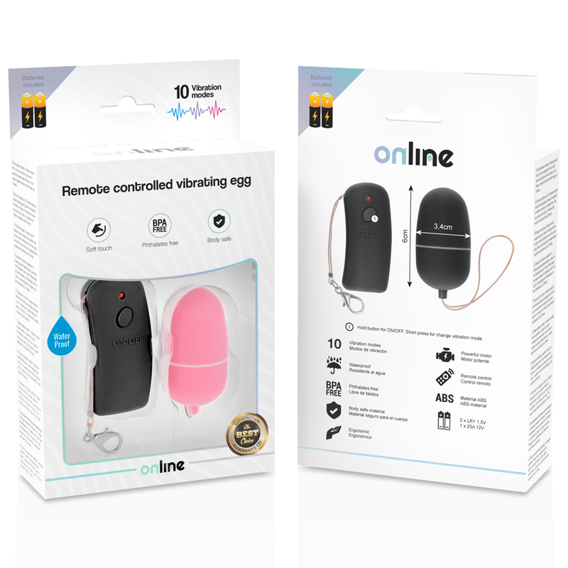 ONLINE - REMOTE CONTROLLED VIBRATING EGG PINK - Amore24