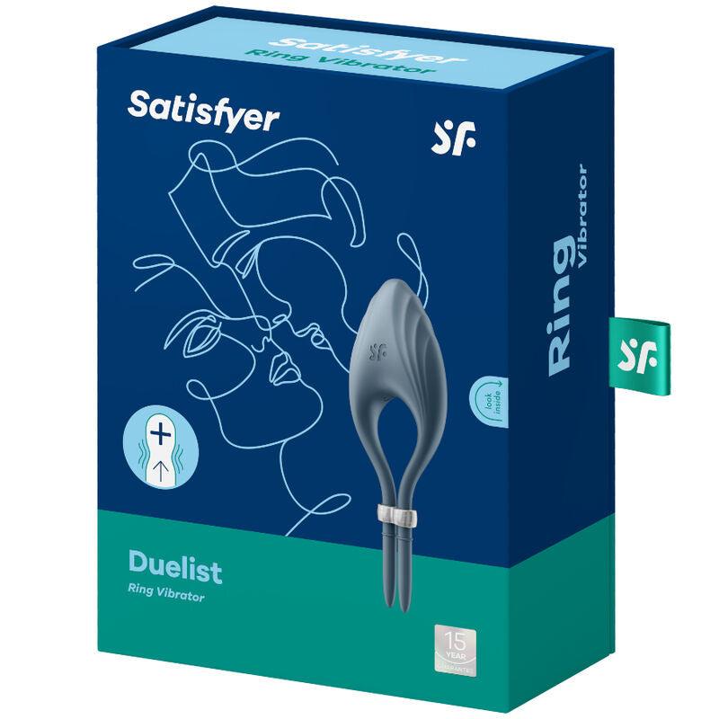 SATISFYER - DUELIST RING VIBRATOR GREY - Amore24