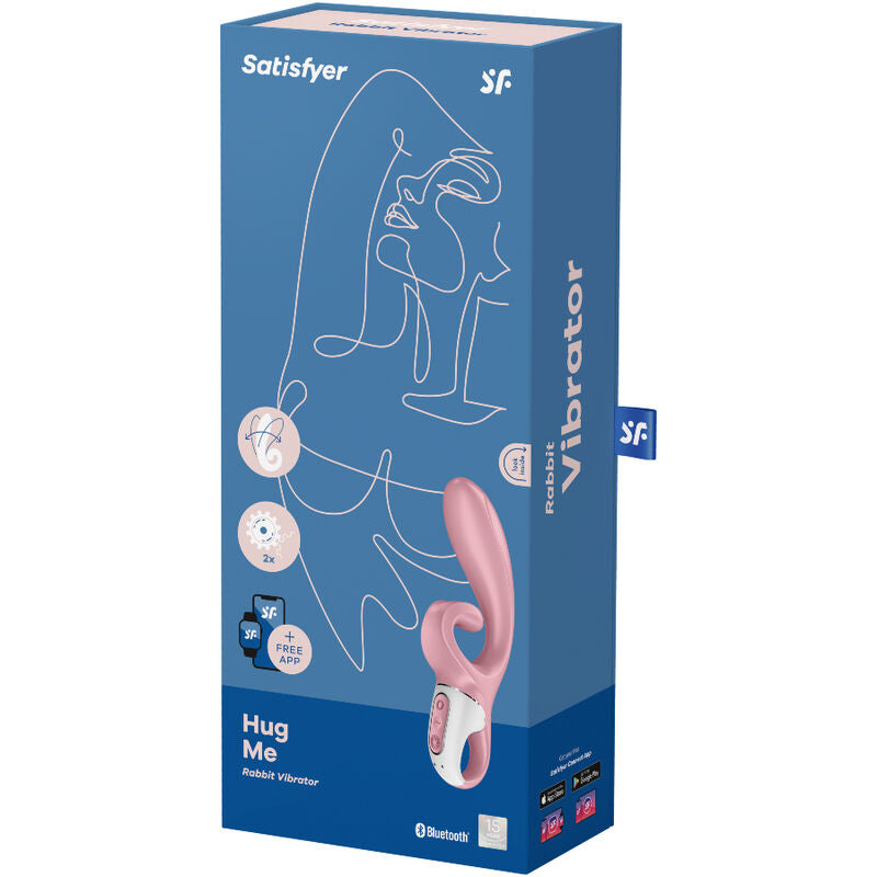 SATISFYER - HUG ME RABBIT VIBRATOR APP BLUE - Amore24