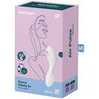 SATISFYER - CURVY TRINITY 5 AIR PULSE STIMULATOR & VIBRATOR APP BLUE - Amore24