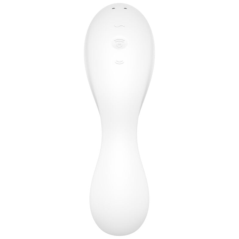 SATISFYER - CURVY TRINITY 5 AIR PULSE STIMULATOR & VIBRATOR APP BLUE - Amore24