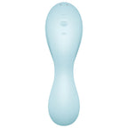 SATISFYER - CURVY TRINITY 5 AIR PULSE STIMULATOR & VIBRATOR APP BLUE - Amore24