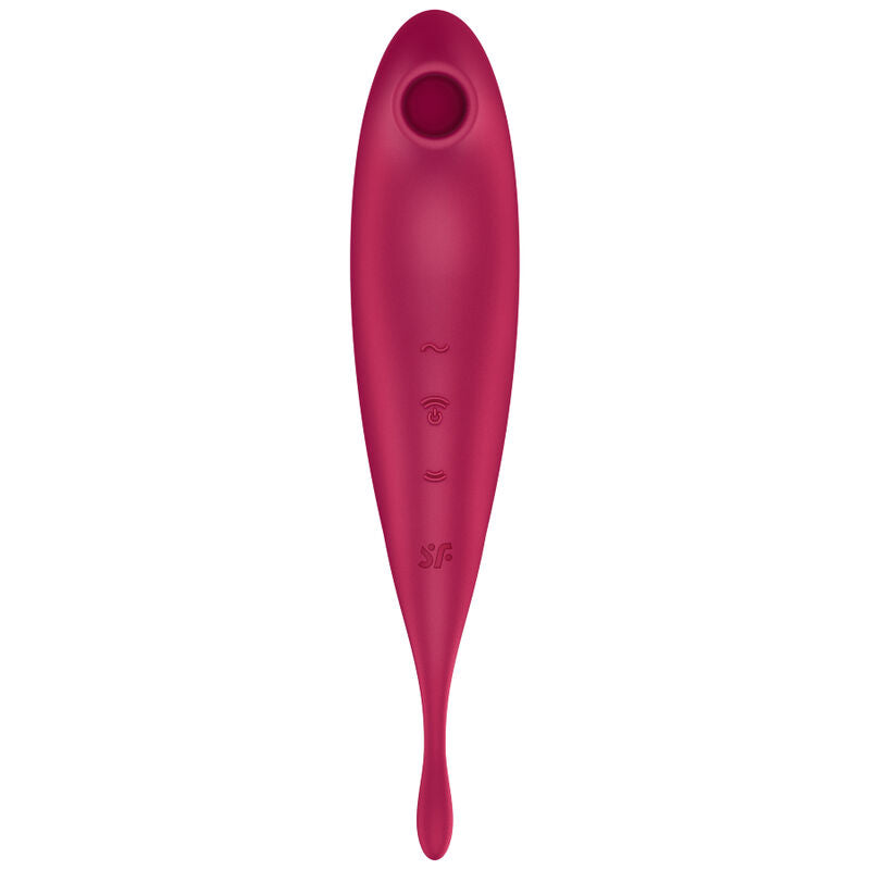 SATISFYER - TWIRLING PRO+ AIR PULSE STIMULATOR & VIBRATOR APP GREEN - Amore24