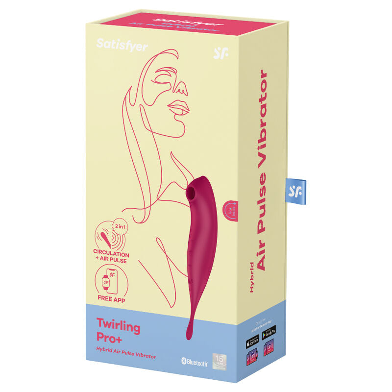 SATISFYER - TWIRLING PRO+ AIR PULSE STIMULATOR & VIBRATOR APP GREEN - Amore24