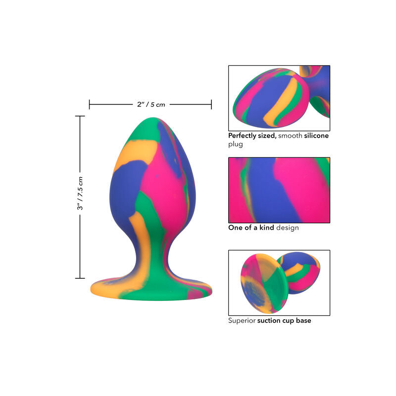 CALEXOTICS - CHEEKY MEDIUM TIE-DYE PLUG ANAL - Amore24