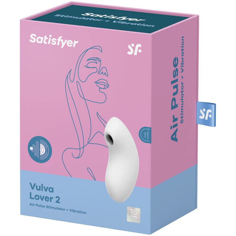 SATISFYER - VULVA LOVER 2 AIR PULSE STIMULATOR & VIBRATOR WHITE - Amore24