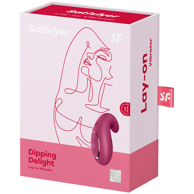 SATISFYER - DIPPING DELIGHT LAY-ON VIBRATOR RED - Amore24