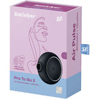 SATISFYER - PRO TO GO 3 DOUBLE AIR PULSE STIMULATOR & VIBRATOR BLUE - Amore24
