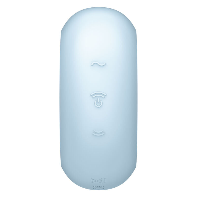SATISFYER - PRO TO GO 3 DOUBLE AIR PULSE STIMULATOR & VIBRATOR BLUE - Amore24