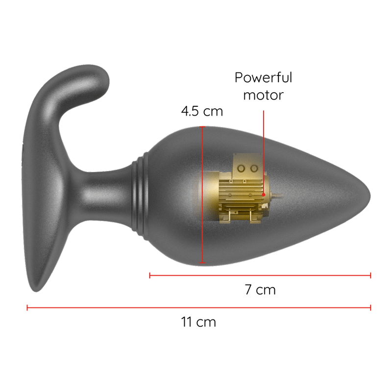 ONINDER - RIO VIBRATING ANAL PLUG BLACK - FREE APP - Amore24